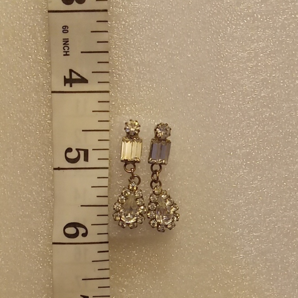 Elegant Silver and Crystal Drop Earrings